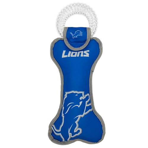 Pets First NFL Detroit Lions Hundespielzeug mit Quietscher, Robustes Haustierspielzeug für gesunden Spaß, Zahnen und Zahnfleisch, Teamfarbe von Pets First