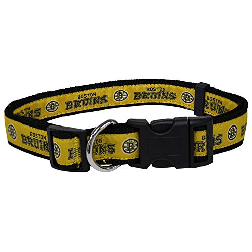 Pets First NHL Boston Bruins Halsband für Hunde & Katzen, Größe L - Verstellbar, süß & stilvoll! Das ultimative Hockey-Fan-Halsband! von Pets First