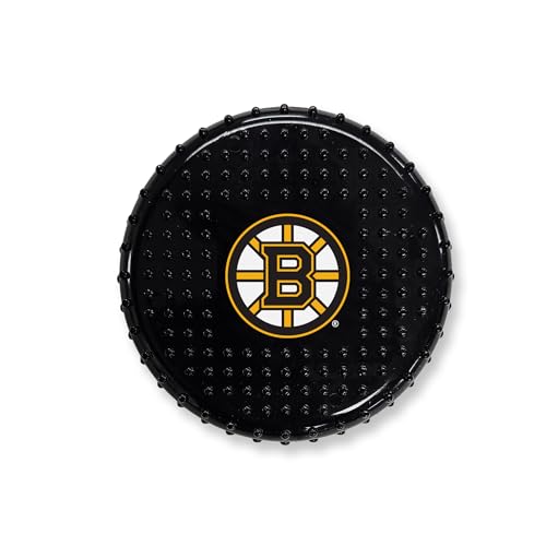 Pets First NHL Boston Bruins Hockey-Puck-Kauspielzeug aus hartem Nylon mit Speckgeschmack, unzerstörbares Kauspielzeug für Hunde und Katzen, Zerren, Apportierspielzeug, sportliches lustiges Spielzeug von Pets First