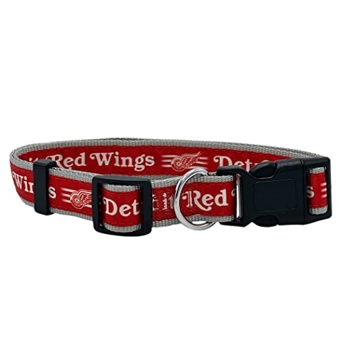 Pets First NHL Detroit Red Wings Halsband für Hunde & Katzen, Größe M. - Verstellbar, süß & stilvoll! Das ultimative Hockey-Fan-Halsband! von Pets First