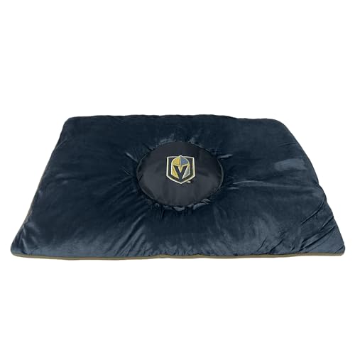 Pets First NHL LAS Vegas Golden Knights PET Bett - Weiches & Gemütliches Plüschkissen Bett Sport Thema Hundebett Kuschelig Warm Sportmatratze Bett für Hunde & Katzen von Pets First