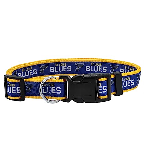 Pets First NHL ST.Louis Blues Halsband für Hunde & Katzen, Größe L - Verstellbar, süß & stilvoll! Das ultimative Hockey-Fan-Halsband! von Pets First