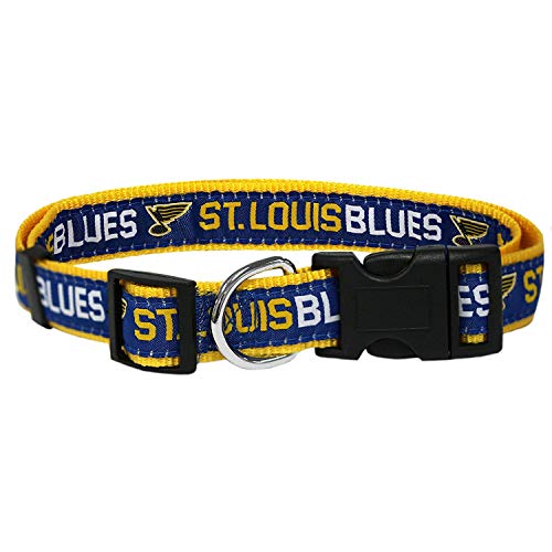 Pets First NHL ST.Louis Halsband für Hunde und Katzen, klein, verstellbar, niedlich und stylisch Das ultimative Hockey-Fan-Halsband von Pets First