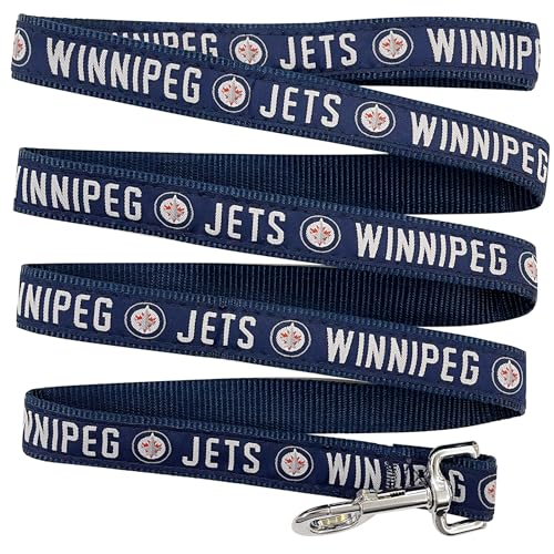 Pets First NHL Winnipeg Jets Leine für Hunde & Katzen, Größe L. - Walk Cute & Stylish! Die ultimative Hockey-Fan-Leine! 1,8 m lang x 2,5 cm breit, WIN-3031-LG von Pets First