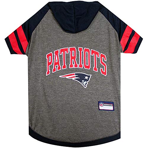 Pets First New England Patriots Kapuzen-T-Shirt, Größe S von Pets First