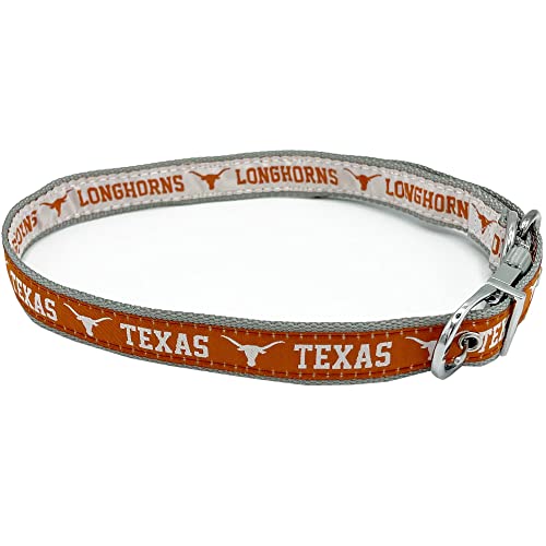 Texas Longhorns Wendehalsband NCAA Large Premium Home & Away Zweiseitiges Haustierhalsband Verstellbar mit Metallschnalle Ihr Lieblings-Kollegiate Sports Team Halsband mit einem einzigartigen Design von Pets First