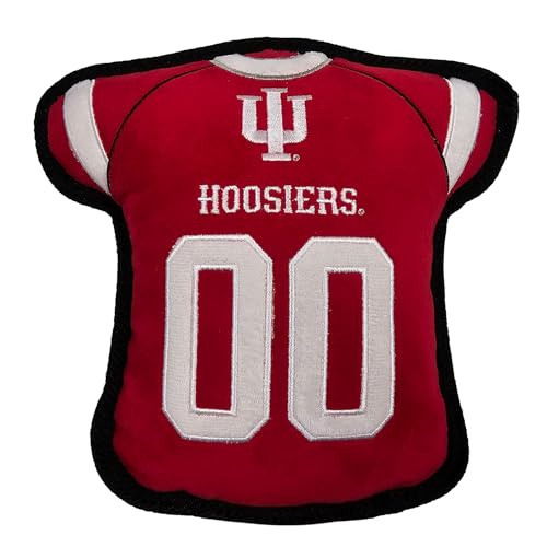 The 1st Ever Tough but Smooth Dog Toy NCAA Indiana Hoosiers Football Jersey Tough Pet Toy A Premium Quality Doggie Toy with Built-in Squeaker Sports Fans Favorite Chew Toy von Pets First