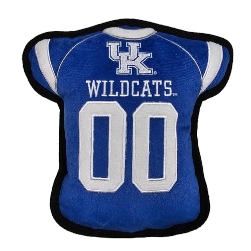 The 1st Ever Tough but Smooth Dog Toy NCAA Kentucky Wildcats Football Jersey Tough Pet Toy A Premium Quality Doggie Toy with Built-in Squeaker Sports Fans Favorite Chew Toy von Pets First