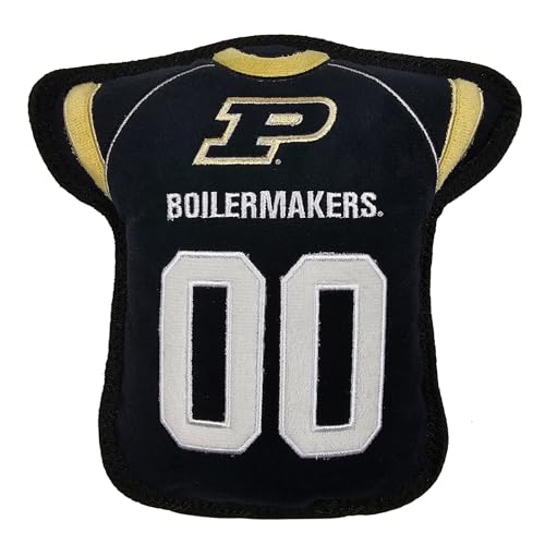 The 1st Ever Tough but Smooth Dog Toy NCAA Purdue Boilermakers Football Jersey Tough Pet Toy A Premium Quality Doggie Toy with Built-in Squeaker Sports Fans Favorite Chew Toy von Pets First