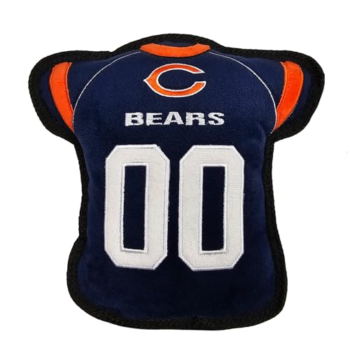 The 1st Ever Tough but Smooth Dog Toy NFL Chicago Bears Football Jersey Tough Pet Toy A Premium Quality Doggie Toy with Built-in Squeaker Sports Fans Favorite Chew Toy von Pets First