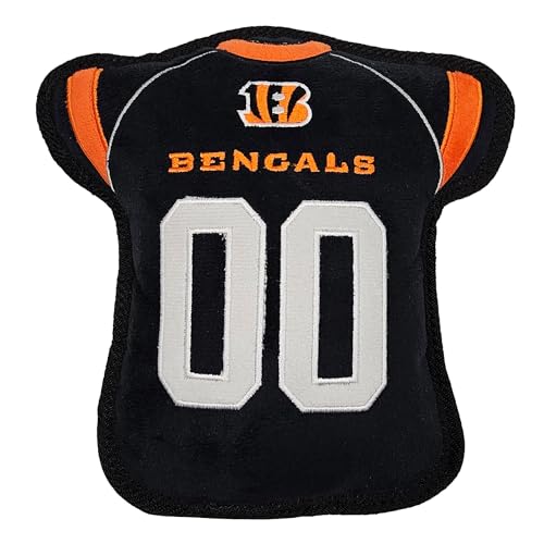 The 1st Ever Tough but Smooth Dog Toy NFL Cincinnati Bengals Football Jersey Tough Pet Toy A Premium Quality Doggie Toy with Built-in Squeaker Sports Fans Favorite Chew Toy von Pets First