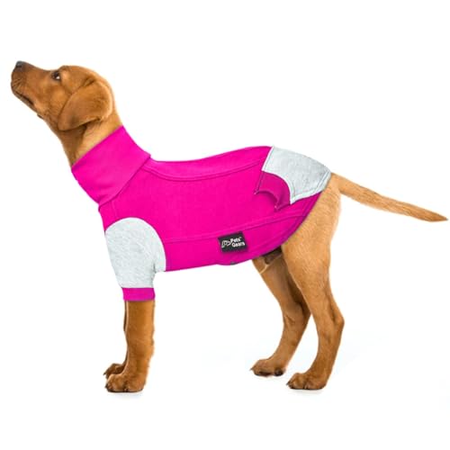 Hunde-Kapuzenpullover aus Fleece (Rosa/Grau, XL) von Pets Gears