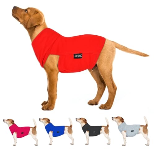 Hundeweste aus Baumwolle, Rot, Größe 2XS + von Pets Gears