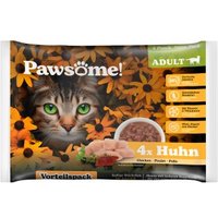 Pets Nature GmbH Pawsome Adult Flowpack Huhn 4x85 g von Pets Nature GmbH