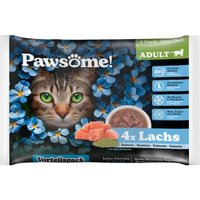 Pets Nature GmbH Pawsome Adult Flowpack Lachs 4x85 g von Pets Nature GmbH