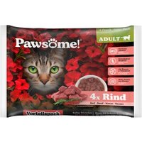 Pets Nature GmbH Pawsome Adult Flowpack Rind 4x85 g von Pets Nature GmbH