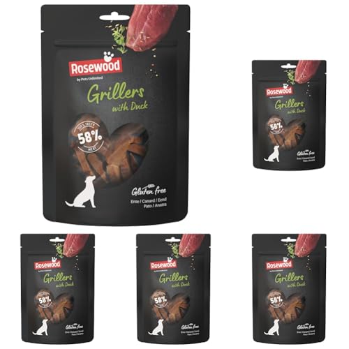 Rosewood Grillers mit Ente, Hundeleckerlis, 100 g (Packung mit 5) von Pets Unlimited