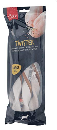 Rosewood Bâtonnets à Mâcher Twisters mit Hühnchen für große Hunde - Harter Rinderhaut-Snack, Zahnpflege, Getreide- und Glutenfrei, Ohne Künstliche Zusätze, 210g von Pets Unlimited