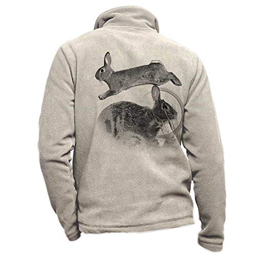 Pets-easy Fleecejacke mit Hasenmotiv, personalisierbar, wild, beige, 40-42 von Pets-easy