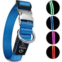 Petsation Leuchthalsband Hundehalsband blau M von Petsation