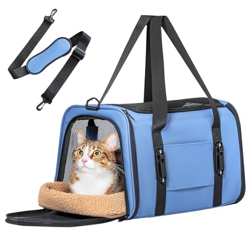 Petsfit 45,7 x 28,9 x 28,9 cm, von Fluggesellschaften zugelassene Haustier-Tragetasche, verbesserte patentierte Autoschnalle, weiche Seiten, Hundetragetasche, Katzentragetasche, 4 Seiten, belüftet, von Petsfit