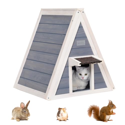 Petsfit Kratzbaum Lounge Dreieck Katzen Haus, Katzenkratzbaum für Indoor Katzen als Höhle und Bett (A-Dreieck-Grau) von Petsfit