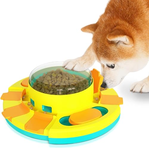 Petsnackss Hund Puzzle Spielzeug, Interaktives Hundespielzeug, Gehirn Trainingshilfefür Hunde, Leckerli-Spender für Training Lustiges Füttern, IQ Spiele & geistige Bereicherung von Petsnackss