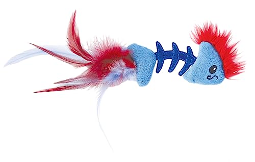 Catstages Feather Fish Bone - Katzenspielzeug mit Katzenminze - Fisch mit Federn von Petstages