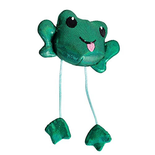 Catstages Toss 'N Dangle Frog - Katzenspielzeug mit Katzenminze - Frosch-Design von Petstages