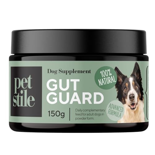 Gut Guard Verdauungsgesundheit Hunde Probiotika 150g, Probiotisches & Präbiotisches Pulver für eine gesunde Verdauung & Immunsystemstärkung von Petstile