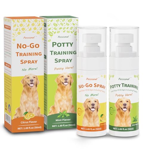 Petstoral Dog No Go Arer Spray & Töpfchentrainingsspray, Minzgeschmack, je 50 ml, 2 Stück von Petstoral