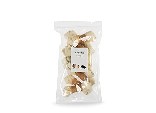 Petstyle Living Geknoteter Kauknochen mit Huhn- Hundesnack - 10 Stück - 12,5-13,5cm von Petstyle Living