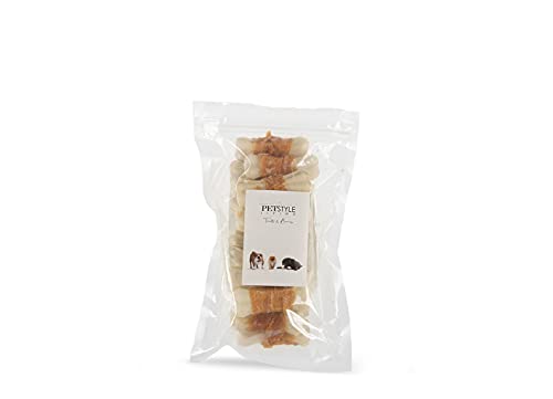 PETSTYLE LIVING Gepresste Kauknochen mit Huhn 10cm - 20 Stück - Hundesnack von Petstyle Living