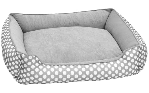 Petstyle Haustierbett, Hunde- und Katzenbett, Matte für den Sommer, waschbar, Netzbezug, flauschig, 2-Wege-Sofa, niedlich, stilvoll, quadratisch, Größe XL (Frühling/Sommer/Grau) von Petstyle