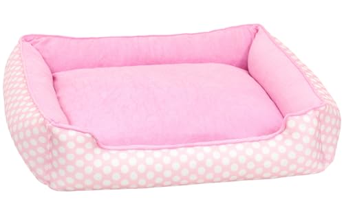 Petstyle Haustierbett, Hunde- und Katzenbett, Matte für den Sommer, waschbar, Netzbezug, flauschig, 2-Wege-Sofa, niedlich, stilvoll, quadratisch, Größe XL (Frühling/Sommer/Rosa) von Petstyle