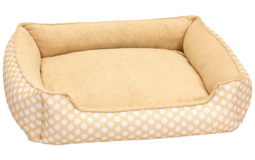 Petstyle Haustierbett, Hunde- und Katzenbett, Matte für den Sommer, waschbar, Netzbezug, flauschig, 2-Wege-Sofa, quadratisch, Größe XL (Frühling/Sommer/Beige) von Petstyle