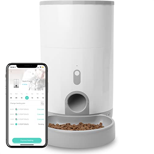 Pettadore Nutri Fresh - Futterautomat Katze/Hund - Smart und frisch mit Siegel, Automatischer Futterspender mit App, Smart Futterautomat mit Benachrichtigungen, ferngesteuert 2.6L von Pettadore