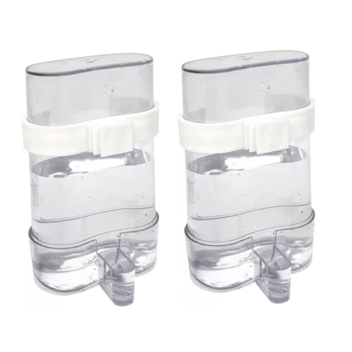 Automatischer Vogelwasserer -Feeder -Vogelwasserspender für Käfig ohne Mess Vogelfutterdienste Waterer Cockatiel Cage Accessoires, 2pcs von Pettaku