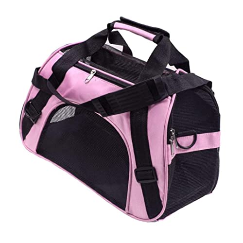 Hundekatze Tragetasche tragbare atmungsaktive Tasche Handtasche mit Netzhandles Schultergurt Haustier tragbare Handtasche für die Reise im Freien (m) von Pettaku