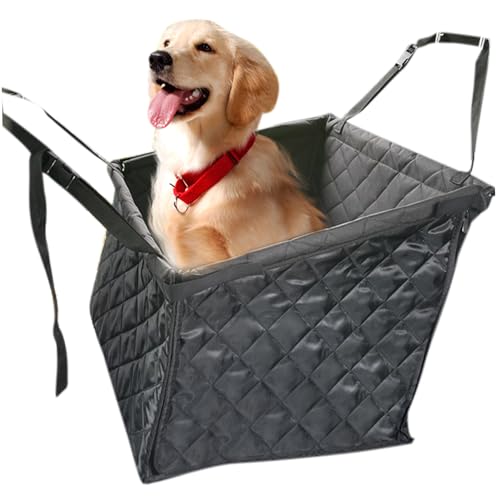 Hundewagen Sitz wasserdichte Hunde Autositz mit Fix -Leinen und Metallstützrohrklapper tragbarer Hundeträger für Autofahrterwagen Hundebett für kleine mittelgroße Hund 17,7 x 19,7 Zoll von Pettaku