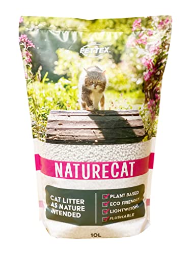 Pettex Naturecat Tofu Katzenstreu, natürliche Pflanzenbasis, leicht und klumpend, 100% biologisch abbaubar, mit hervorragender Geruchskontrolle, 10 l Beutel von Pettex Naturecat