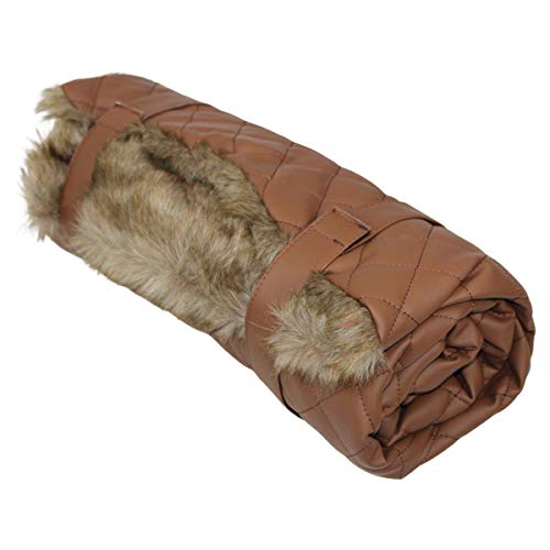 Pettimania Hundedecke Leder mit Fellbezug braun von Pettimania