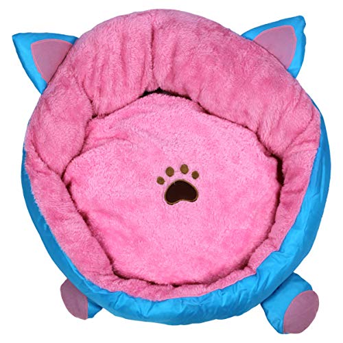 Pettimania Katzenbett mit Ohren rosa/blau von Pettimania