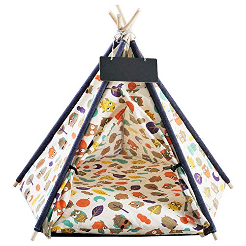 Tipi mit Eulenprint für Hunde von Pettimania