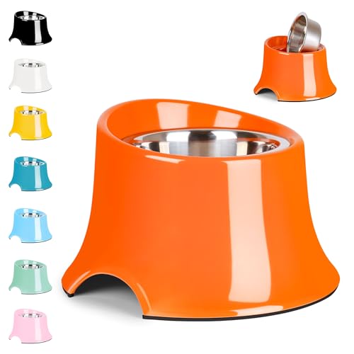 Petvillage Hundenäpfe Rutschfester erhöhter Futterspender für Hunde, 2 Tassen, Orange von Petvillage