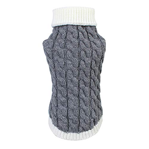 Petyoung Hundepullover Weste Warmer Mantel Haustier Weich Stricken Winterpullover Warme Strickkleidung für Kleine Mittelgroße Hunde von Petyoung