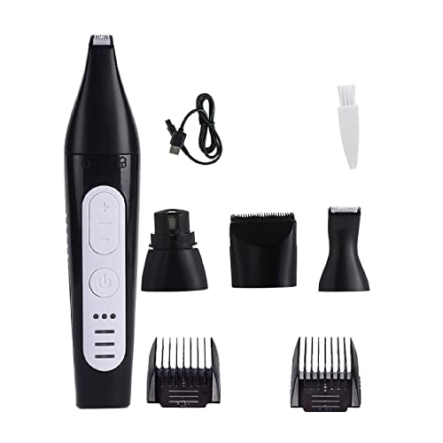 Petyoung Hundeschnipper 4 in 1 Haustier Trimmer Putzen Kit mit Pet Nail Polierer Schnurlose Elektrische Haarschneider Set für Hunde Katzen Haustiere von Petyoung