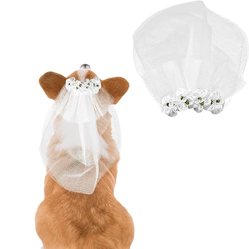 Petyoung Pet Hochzeit Vei Hund Schleier Hund Blume Kopfschmuck Katze Hochzeit Kostüm Hund Hochzeiten Parteien Haar Zubehör von Petyoung