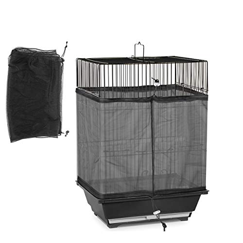 Petyoung Universal Vogelkäfig Abdeckung Vogel Samenschutz Fänger Verstellbare Kordelzug Vogelkäfig Nylon Mesh Rock Papagei Käfig Rock Netz Abdeckung von Petyoung