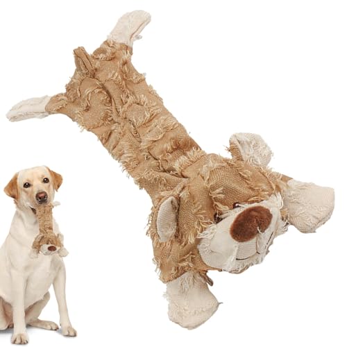 Peufcmi Hundespielzeug Unzerstörbar, Unbreaka Bear unzerbrechlich Hundespielzeug, Unbreakable Plüsch Squeaky Bear Dog Toy, Plüsch Kauspielzeug Für Hunde, Plüsch Hundespielzeug Unkaputtbar von Peufcmi